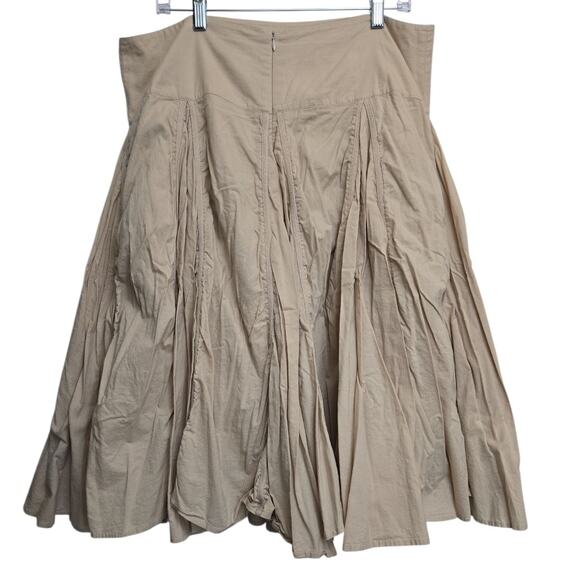 Grace Elements Women’s Flared‎ Cotton Skirt – Size 14 (Beige) - Picture 4 of 7